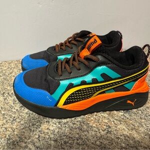 Puma Kids' Blue and Orange Sneakers